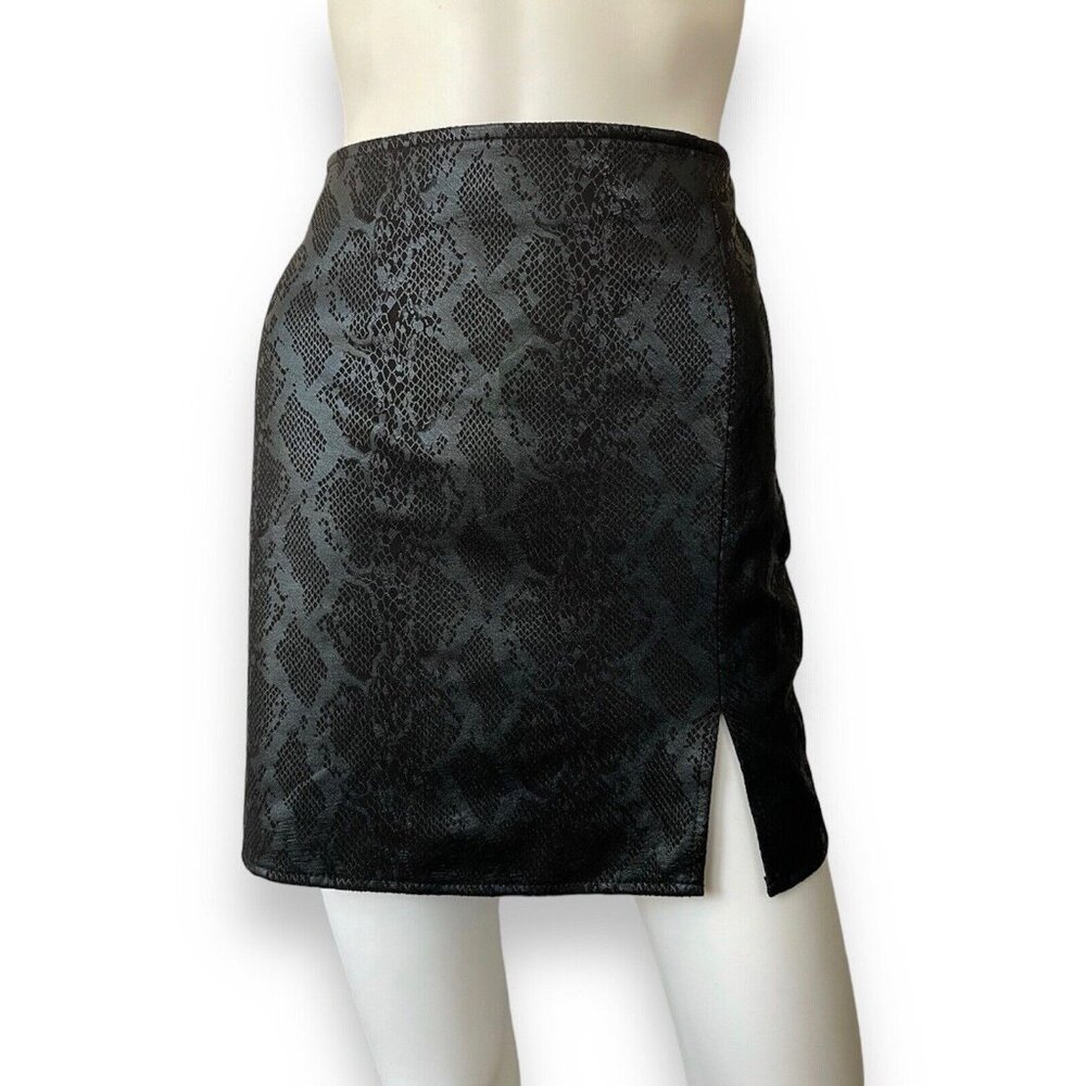 Iris Women's Mini Skirt Black High Waist Sexy  Size L